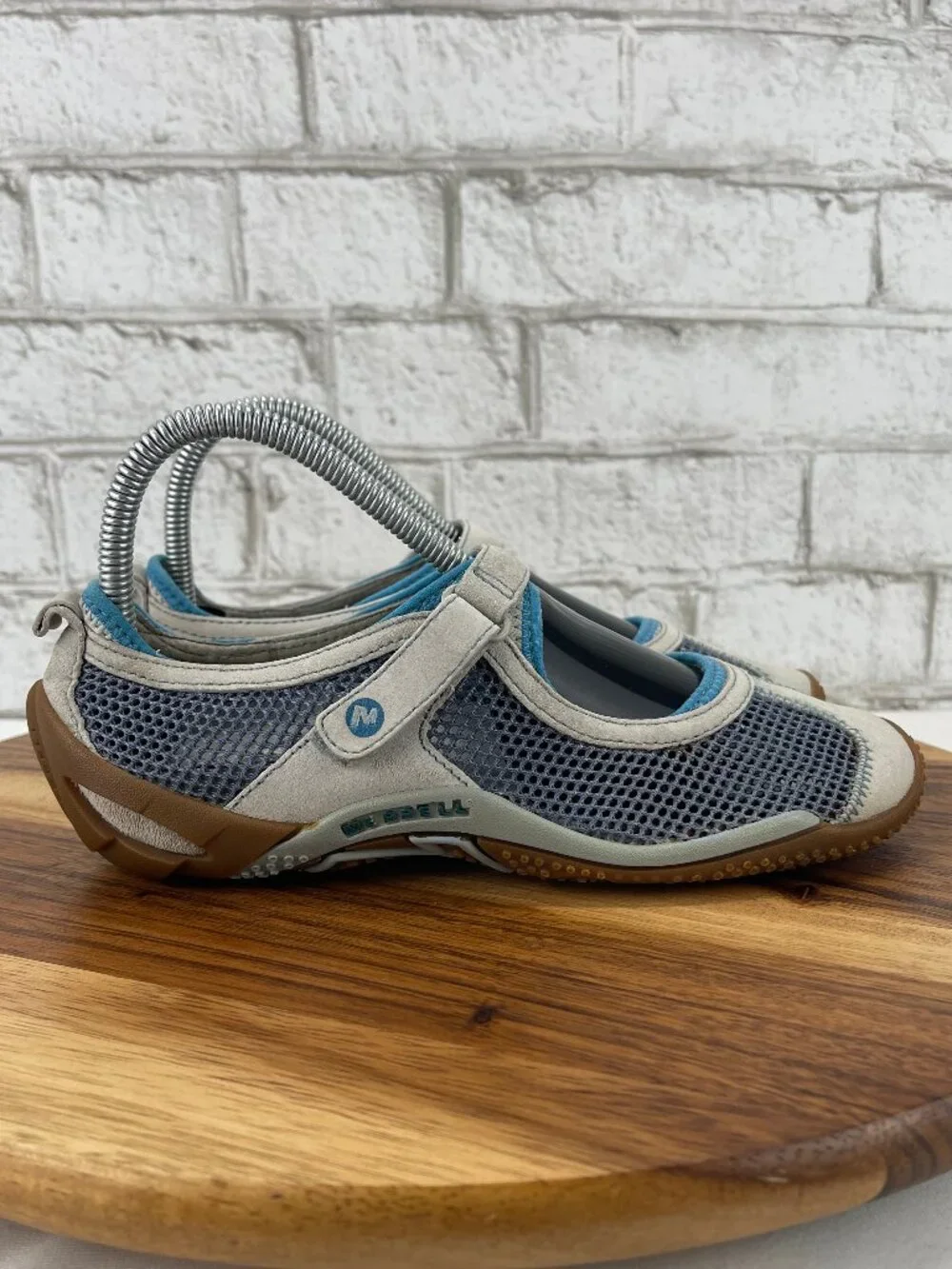 Merrell Circuit MJ Breeze Womens 6.5 Blue Gray Mary Jane Breathable Mesh Shoes
